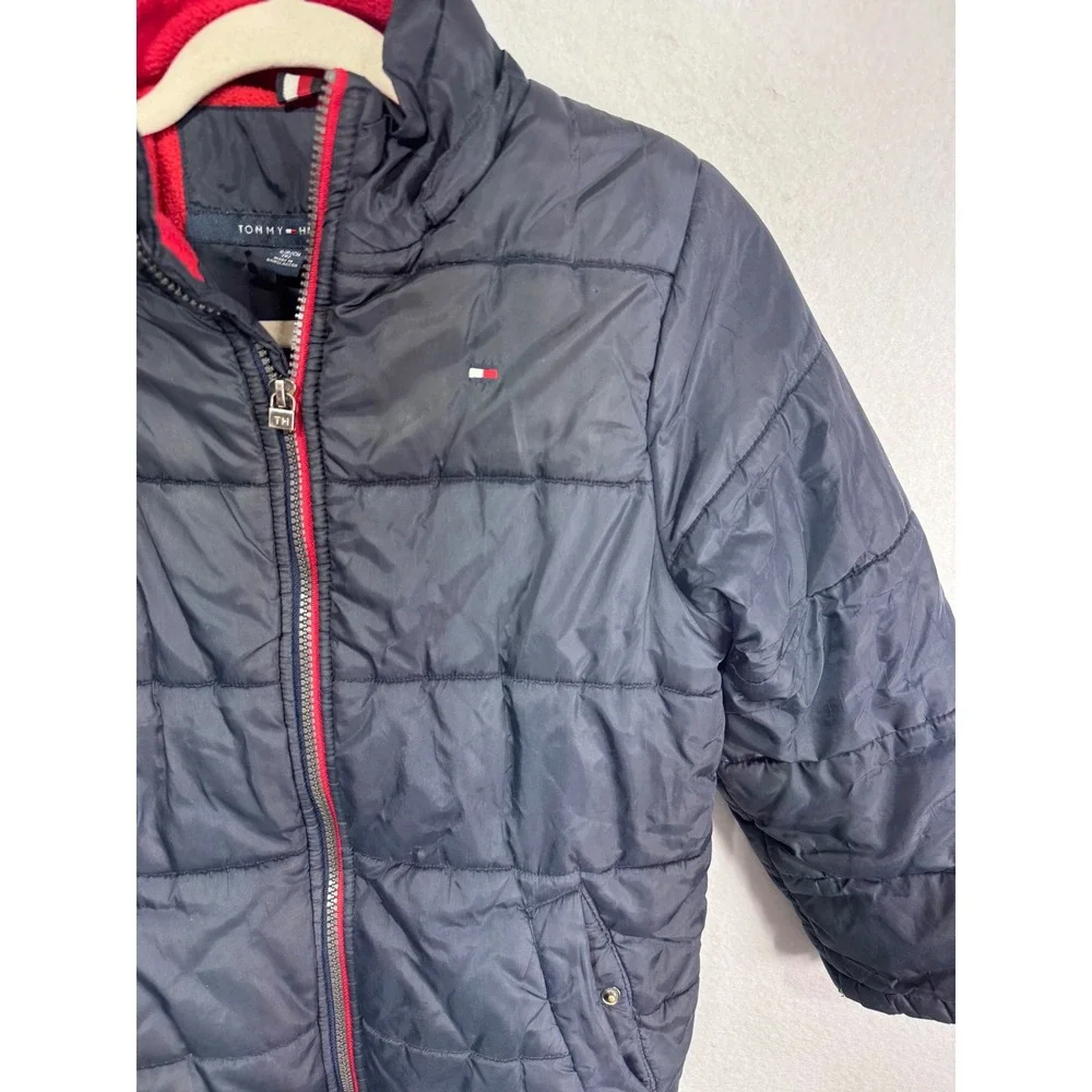 Tommy Hilfiger Size 8 Blue Puffer Jacket‎ Kids Padded Fleece Lined